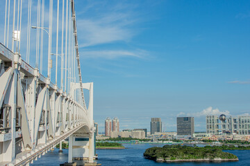 レインボーブリッジから見るお台場の風景／東京都港区
