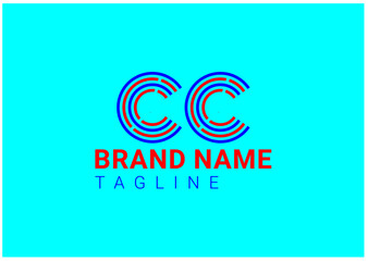 CC letter logo and icon design template4