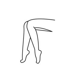 Female legs icon. Vector graphics