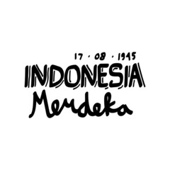 Indonesia independence day hand drawn lettering