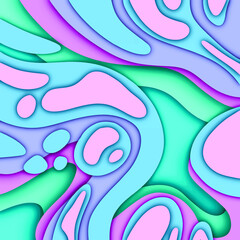 Paper-cut vector illustrations, background.