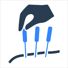 Acupuncture alternative medicine or needles icon