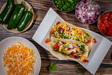 Taco Night Taco with toppings