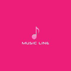 creative music line logo design. logo template