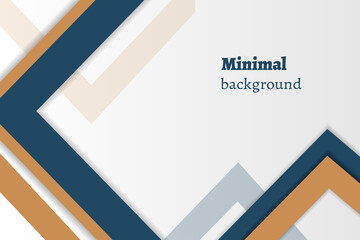 Minimal geometric background with dynamic blue shapes with orange lines. Abstract background modern futuristic drawing. Vector abstract template texture design, bright poster, banner