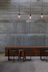 table and chairs in a restaurant