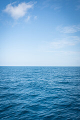 Beautiful sea and sky on the summer day. Sea water clear sky and clouds.pacific ocean.