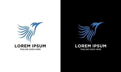 Obraz premium Flying Wings Bird Logo abstract design vector template logo and business card design .