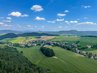 Aussicht über das Elbsandsteingebirge in Sachsen