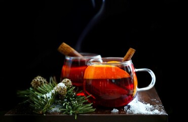 mulled wine with spices