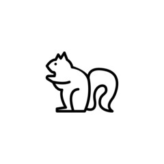 Animal squirrel icon logo vector