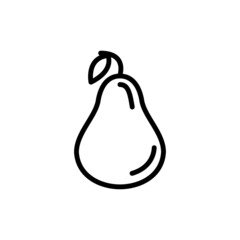 pear icon fruit logo vector illustration