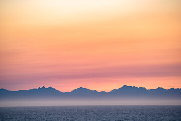 Beautiful sunset over Vancouver Island