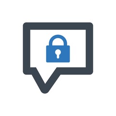 Messaging secure icon