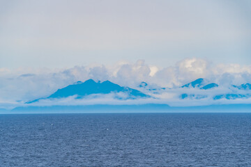 Clouds blanket the coast of Vancouver Island