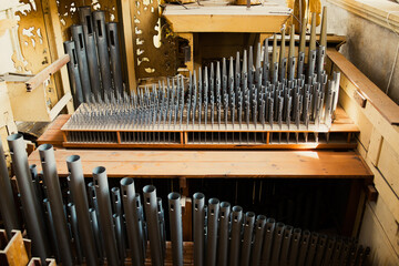 Organ pipes inside a church