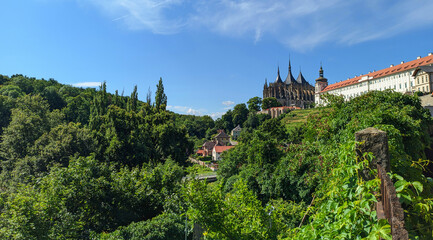 Naklejka premium St. Barbara gothic cathedral in Kutna Hora, Bohemia
