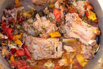  Stewed meat and vegetables