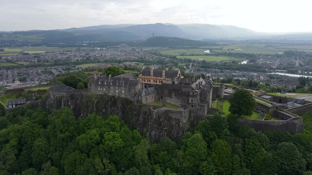 Stirling Castle in Scotland 4K footage