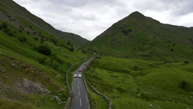 Kirkstone Pass, The Lake District, England 4K footage