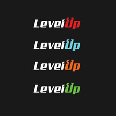 level up logo vector
