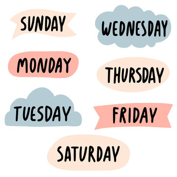 Days Of The Week Stickers | 3 Options