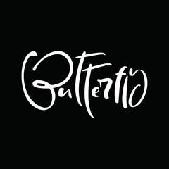 Butterfly text logo design vector template