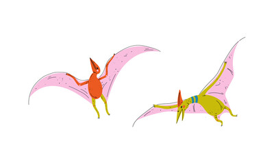 Dinosaur as Prehistoric Creature and Jurassic Predator Vector Set © topvectors