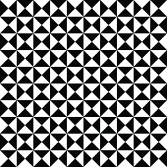 Seamless vector pattern.
Repeat symmetric triangle background.
Black and white geometric texture.