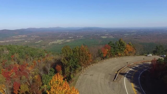 Vivid Fall Colors In The Ouachita Mountains Of Arkansas