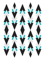 Abstract Wall Decor, Printable Wall Decor, Geometric Shapes Pattern, Arrow Decor, Vector Background