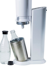 Close up inside view of soda stream machine. Sweden.