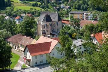 Fototapeta na wymiar Neuberg an der Mürz . Grünangerkirche 