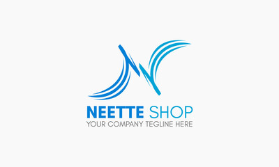 Online Shop - N Letter Logo Design Template