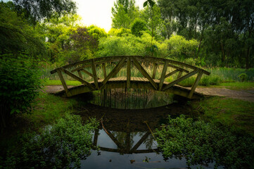 wooden bridge in the park, Leon