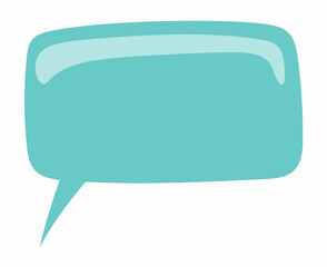 Blue paper bubbles for speech on an white background. Abstract design. Vector illustration.