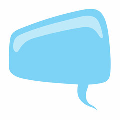 Blue paper bubbles for speech on an white background. Abstract design. Vector illustration.