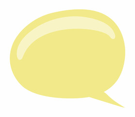 Yellow paper bubbles for speech on an white background. bstract design. Vector illustration.