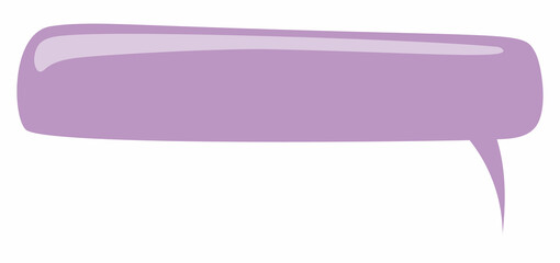 Violet paper bubbles for speech on an white background. Abstract design. Vector illustration.