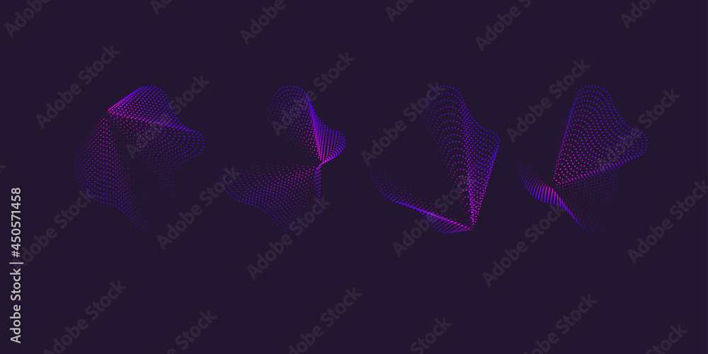 Aufkleber a set of amorphous shapes on a dark background. abstract vector elements for your design. graphic im