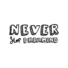 Lettering phrase text hand drawing design