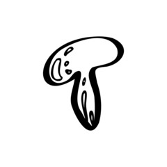 mushroom vector black and white