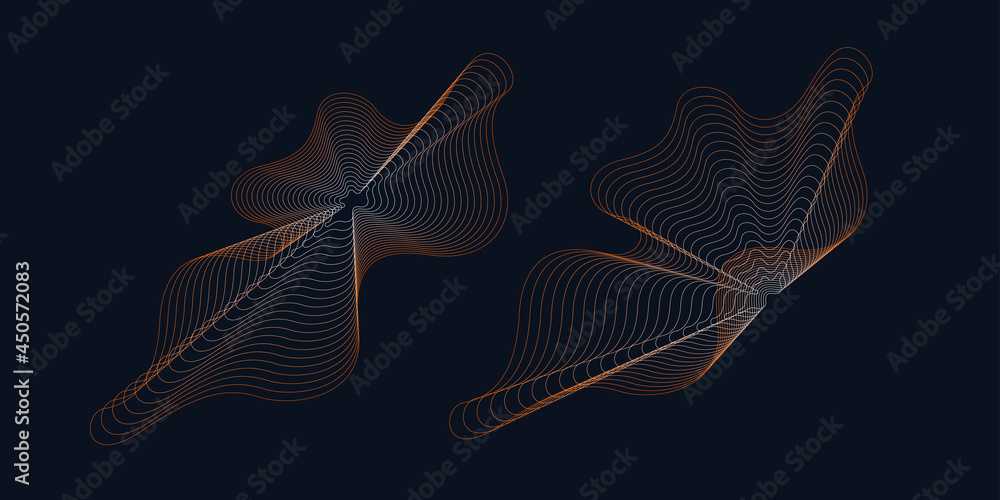 Aufkleber a set of amorphous shapes on a dark background. abstract vector elements for your design. graphic im
