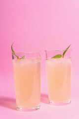 Summer refreshing cocktail. Cold sweet drink, modern hard light, dark shadow