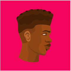 black man with high to fade 