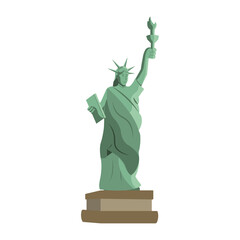 Isolated statue of liberty colored icon Vector illustration - obrazy, fototapety, plakaty