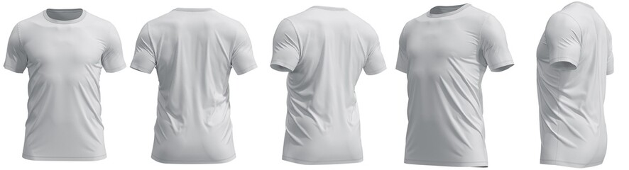 3D 4K Muscle white t-shirt - obrazy, fototapety, plakaty