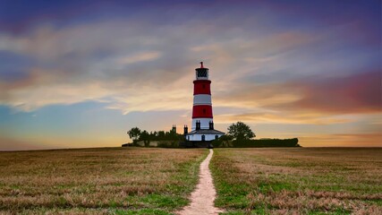 Fototapeta na wymiar lighthouse at sunset