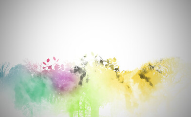 abstract colorful forest tree trees background bg art