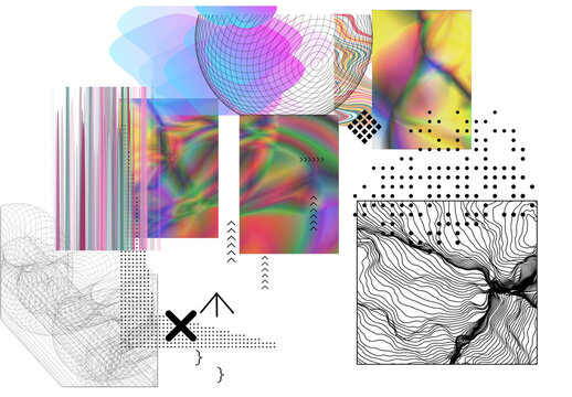 Modern Gothic Design Elements Illustration Set